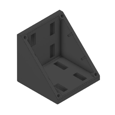 40B-130-1 MODULAR SOLUTIONS ELITE ALUMINUM GUSSET BRACKET<BR>90MM X 90MM ANGLE W/HARDWARE